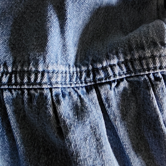 Take Note Girls Tiered Denim Button-down Dress, size 16 - Picture 8 of 9